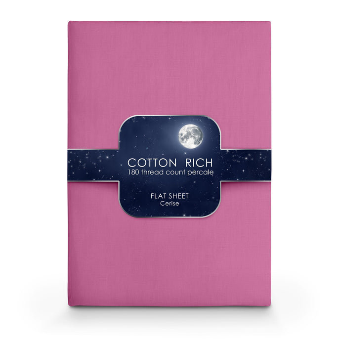 Plain Dyed Flat Sheet Cerise
