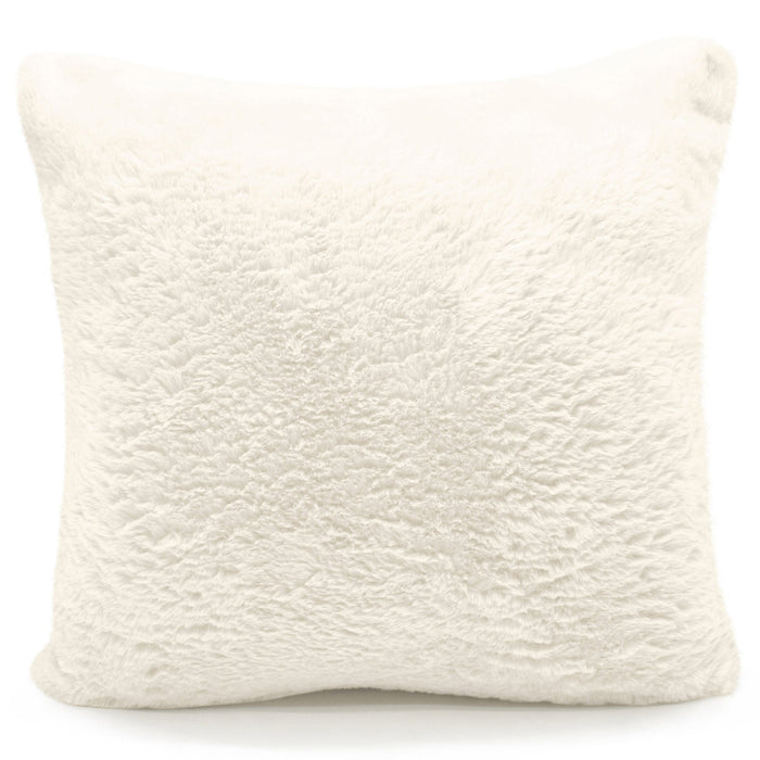 Kendrix Rabbit Faux Fur Cream Cushion Cover