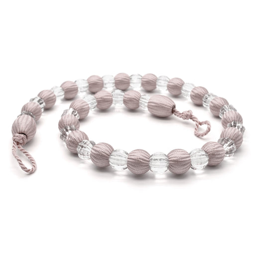 Krystal Blush Pink Beaded Curtain Tieback