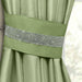 Manhattan Green Diamante Tiebacks