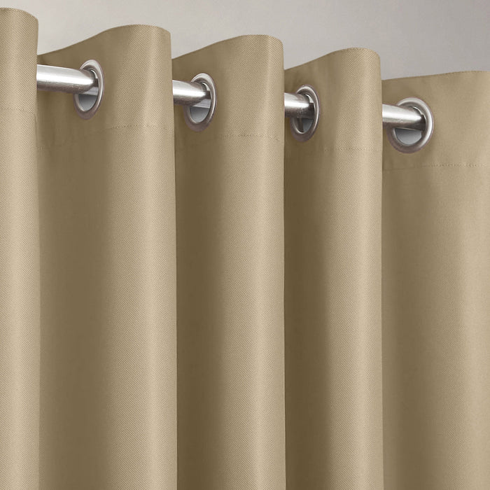 Manhattan Stone Thermal Blackout Ready Made Eyelet Curtains
