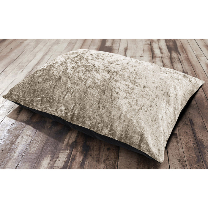 Natural Crushed Velvet Floor Cushion