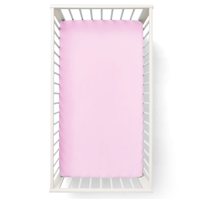 2 Pack Pink Jersey Fitted Cot Sheets