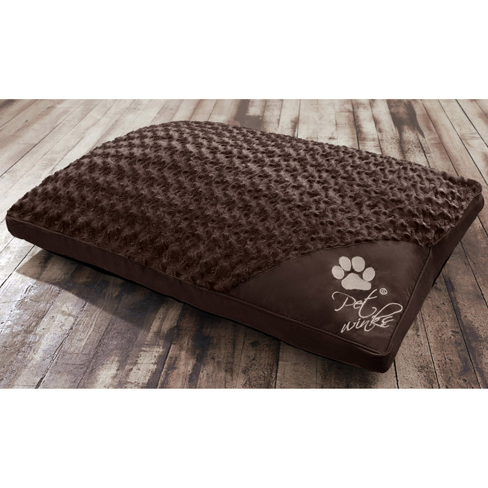 Posy Faux Fur Chocolate Pet Bed
