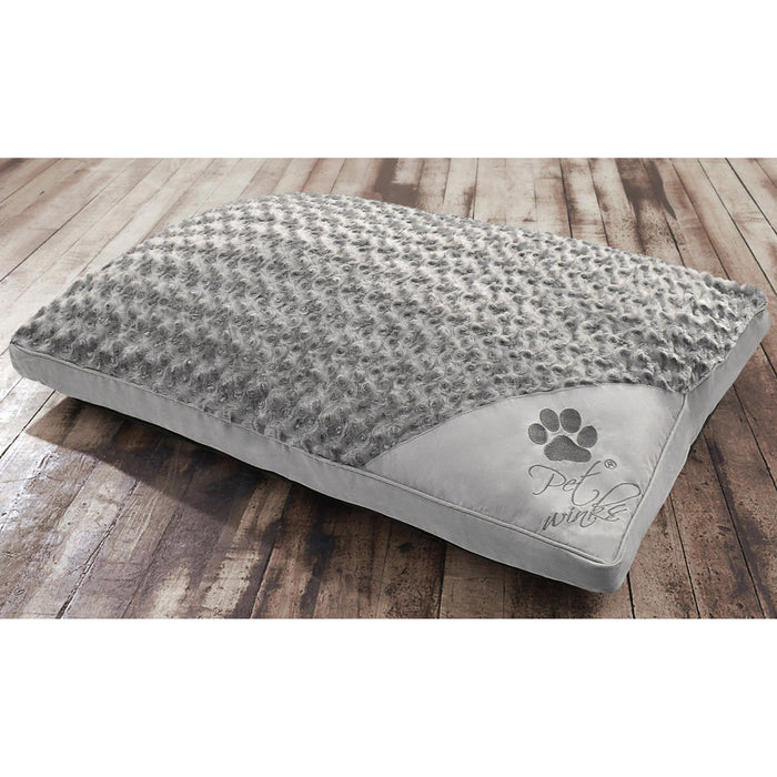 Posy Faux Fur Silver Pet Bed
