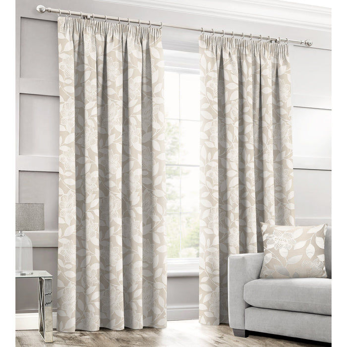 Serena Cream Pencil Pleat Curtains