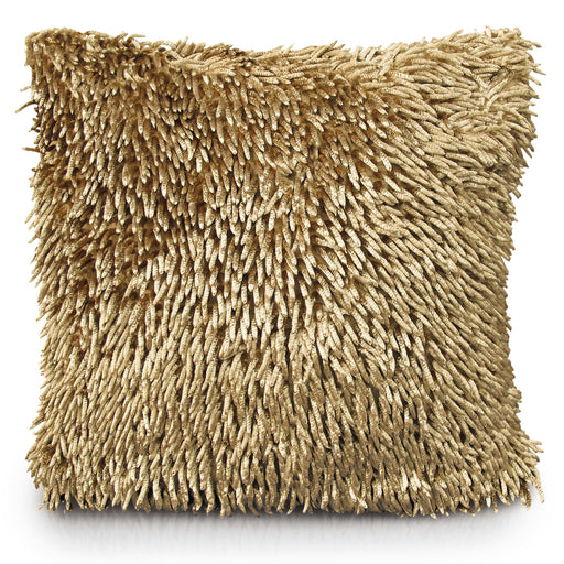 Latte Shaggy Chenille Cushion Cover