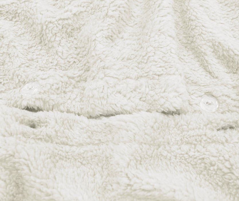 Teddy Fleece Cream Duvet Cover & Pillowcase Set