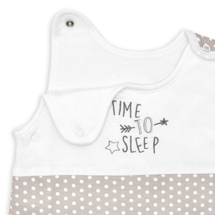 Time To Sleep Grey Polka Dot Baby Sleeping Bag
