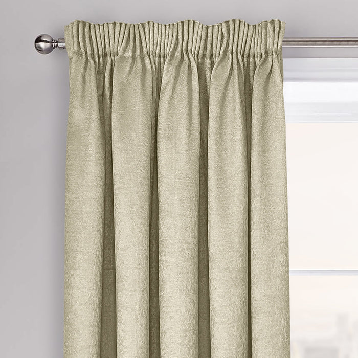 Westwood Latte Dimout Pencil Pleat Curtains