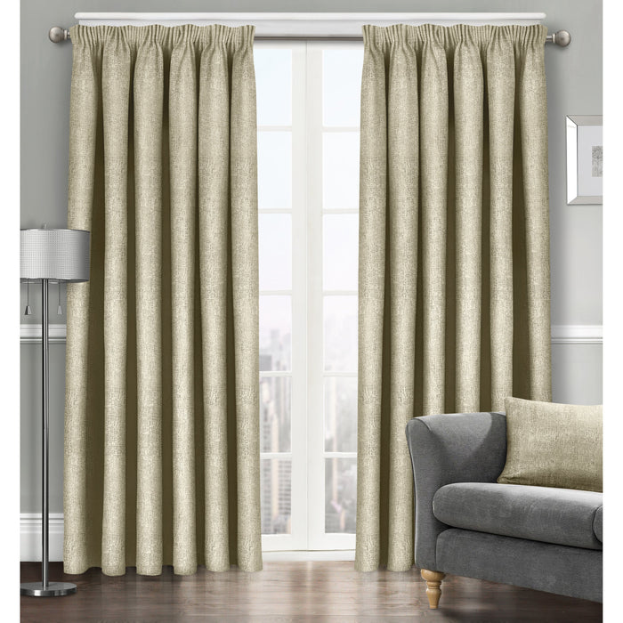 Westwood Latte Dimout Pencil Pleat Curtains